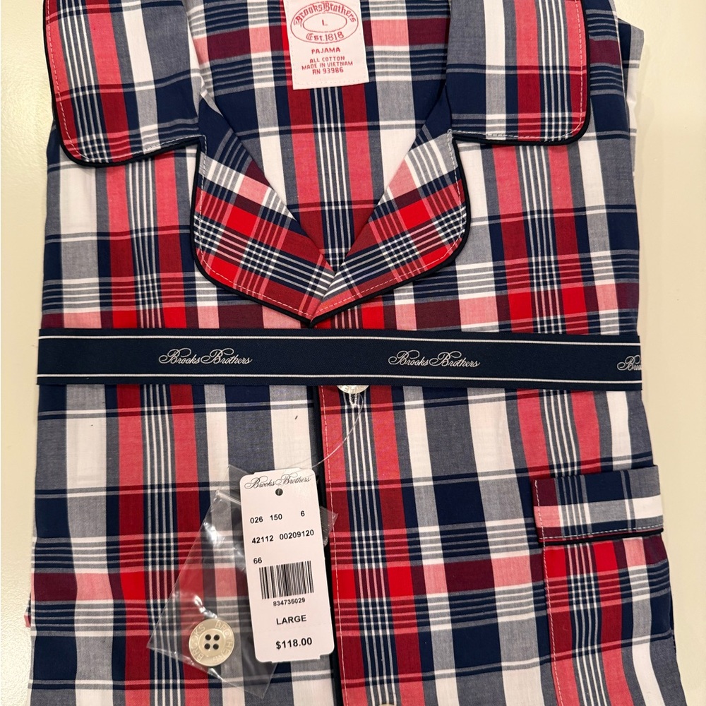 Brooks Brothers Men’s Plaid Pajama Set